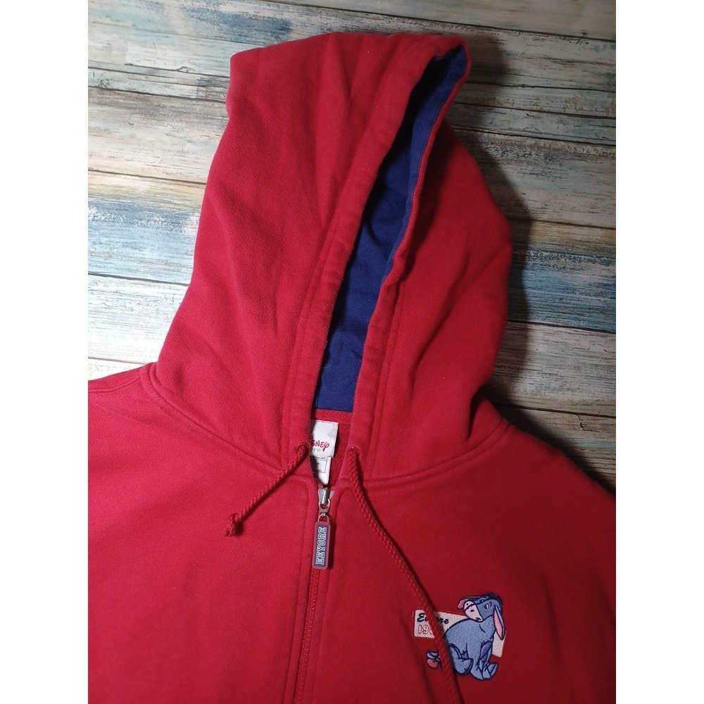 Disney Store Eeyore Full Zip Hoodie Jacket Sweater Size XL